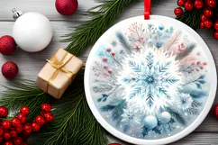 Round Christmass Ornament PNG Product Image 2