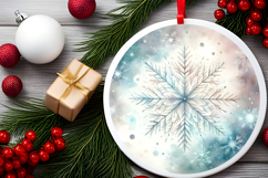 Round Christmass Ornament PNG Product Image 2