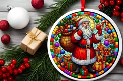 Round Christmas Ornament Sublimation|Clipart Product Image 2