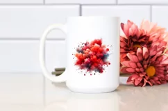 Colorful Redish Watercolor Particles Product Image 2