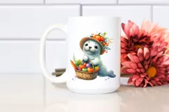 Adorable Baby Seal with Autumn Vegetables Product Image 2