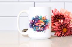 Magical Mushroom Watercolor Clipart Product Image 2