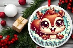 Round Christmas Ornament Sublimation|Clipart Product Image 2