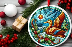 Round Christmas Ornament Sublimation|Clipart Product Image 1