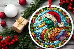 Round Christmas Ornament Sublimation|Clipart Product Image 1