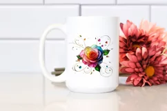 Watercolor Luxury Flower Splash Clipart Product Image 2