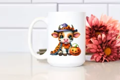 Baby Cow Halloween Scene | Sublimation | Clipart Product Image 2