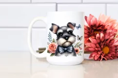 Miniature Schnauzer Cute Watercolor Clipart | Sublimation Product Image 2