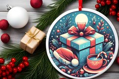 Round Christmas Ornament Sublimation|Clipart Product Image 2