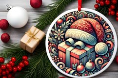 Round Christmas Ornament Sublimation|Clipart Product Image 2