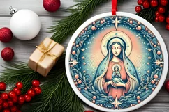 Round Christmas Ornament Sublimation|Clipart Product Image 2