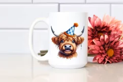 Cow Goofy Eyes Party Hat Portrait | Sublimation | Clipart Product Image 2