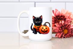 Cute Baby Black Cat Halloween Clipart Product Image 2