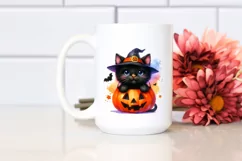 Cute Baby Black Cat Halloween Clipart Product Image 2