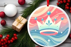 Round Christmas Ornament Sublimation|Clipart Product Image 1