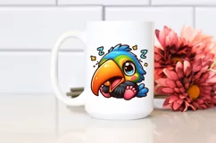 Colorful Cartoon Baby Toucan Clipart Product Image 2