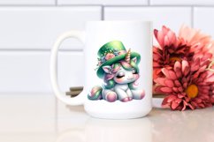 Baby Unicorn with Green Hat | Sublimation | Clipart Product Image 2