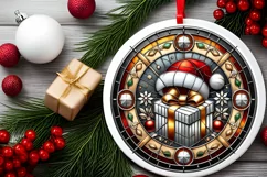 Round Christmas Ornament Sublimation|Clipart Product Image 1