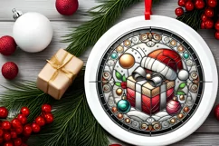 Round Christmas Ornament Sublimation|Clipart Product Image 1