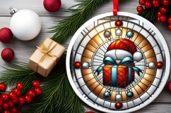 Round Christmas Ornament Sublimation|Clipart Product Image 1