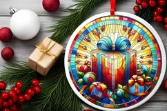 Round Christmas Ornament Sublimation|Clipart Product Image 1