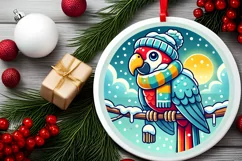 Round Christmas Ornament Sublimation|Clipart Product Image 1