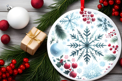 Round Christmass Ornament PNG Product Image 2