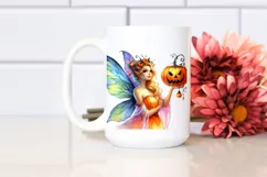 Vibrant Halloween Fairy Clipart Product Image 2
