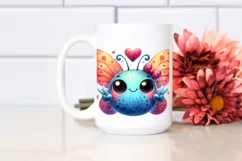 Whimsical Butterfly Portrait Watercolor Clipart Product Image 2