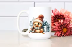 Cute Baby Duck Christmas PNG Product Image 2