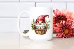 Watercolor Cute Gnome Smiling Clipart Product Image 2