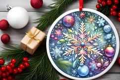 Round Christmas Ornament Sublimation|Clipart Product Image 2