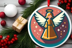 Round Christmas Ornament Sublimation|Clipart Product Image 1