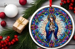 Round Christmas Ornament Sublimation|Clipart Product Image 1