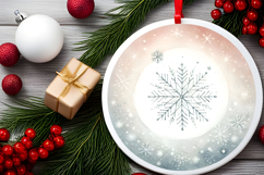 Round Christmass Ornament PNG Product Image 2