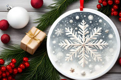 Round Christmass Ornament PNG Product Image 2