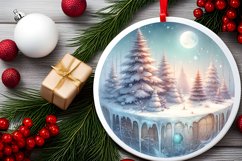Round Christmas Ornament Sublimation|Clipart Product Image 2