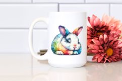 Colorful Watercolor Rabbit Sleeping Product Image 2