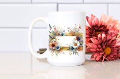 Colorful Abstract Frame with Wild Flowers Clipart Product Image 2