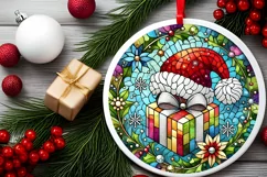 Round Christmas Ornament Sublimation|Clipart Product Image 1