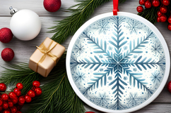 Round Christmass Ornament PNG Product Image 2