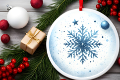 Round Christmass Ornament PNG Product Image 2