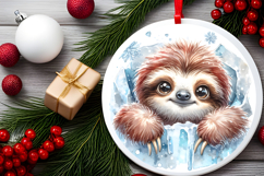 Round Christmass Ornament PNG Product Image 2