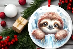 Round Christmas Ornament Sublimation|Clipart Product Image 2