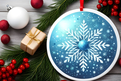 Round Christmass Ornament PNG Product Image 2