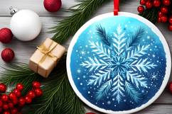 Round Christmass Ornament PNG Product Image 2