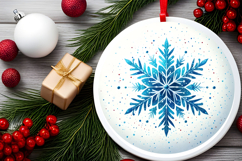 Round Christmass Ornament PNG Product Image 2