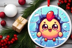 Round Christmas Ornament Sublimation|Clipart Product Image 2