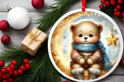 Baby Bear Winter Sublimation PNG Product Image 2