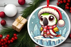 Round Christmas Ornament Sublimation|Clipart Product Image 1